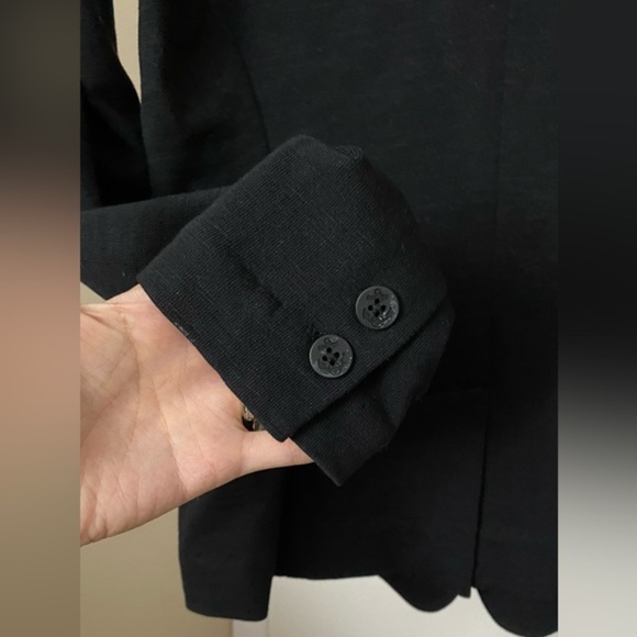J. Crew XS Black Blazer Style Cotton Jacket Cardigan - Picture 6 of 10